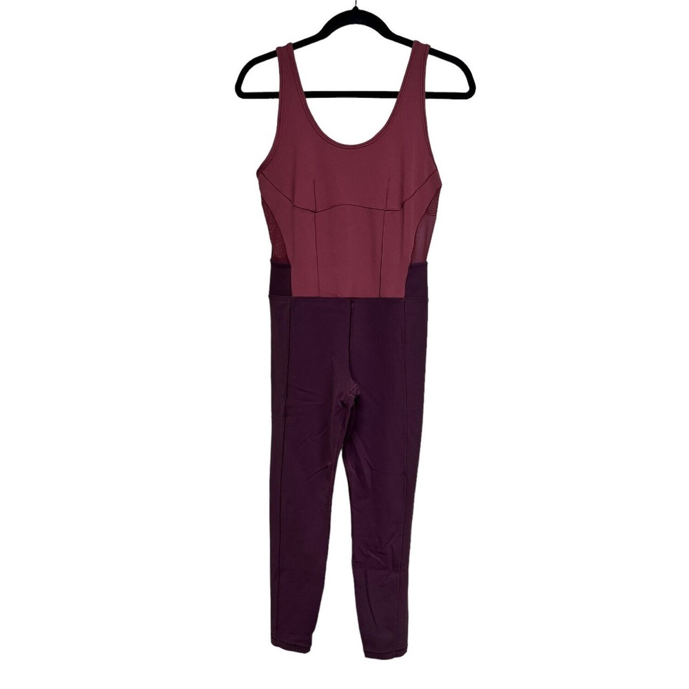 Athleta Aspiration Bodysuit in Powervita Antique‎ Burgundy Women’s Size MP